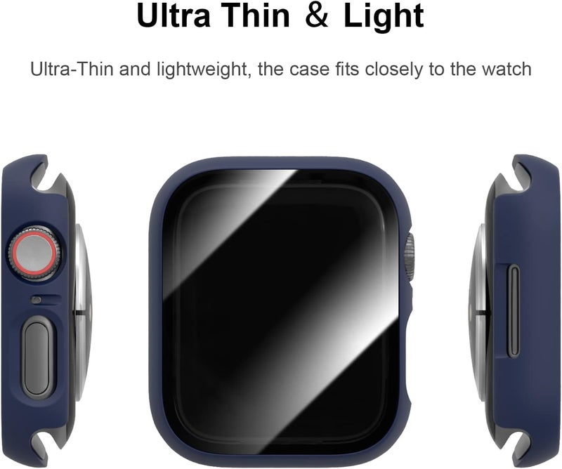 JERXUN 6 Pack Case with Tempered Glass Screen Protector for Apple Watch SE3/SE2/SE/6/5/4 40mm, Ultra-Thin Scratch Resistant Full Protective Hard PC Bumper Cover for iWatch 40mm Accessories - Image 4